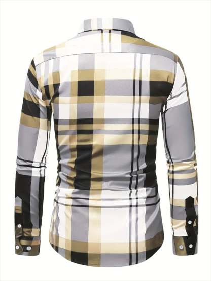 Men's Plaid Business Casual Shirt