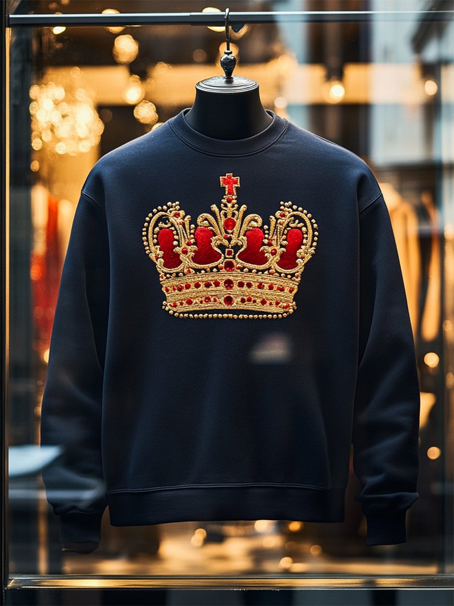 Men's Vintage Luxury Pullover Sweatshirt