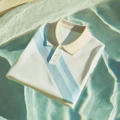 Men's Business Casual Embroidered    Button Short Sleeve Polo Shirt