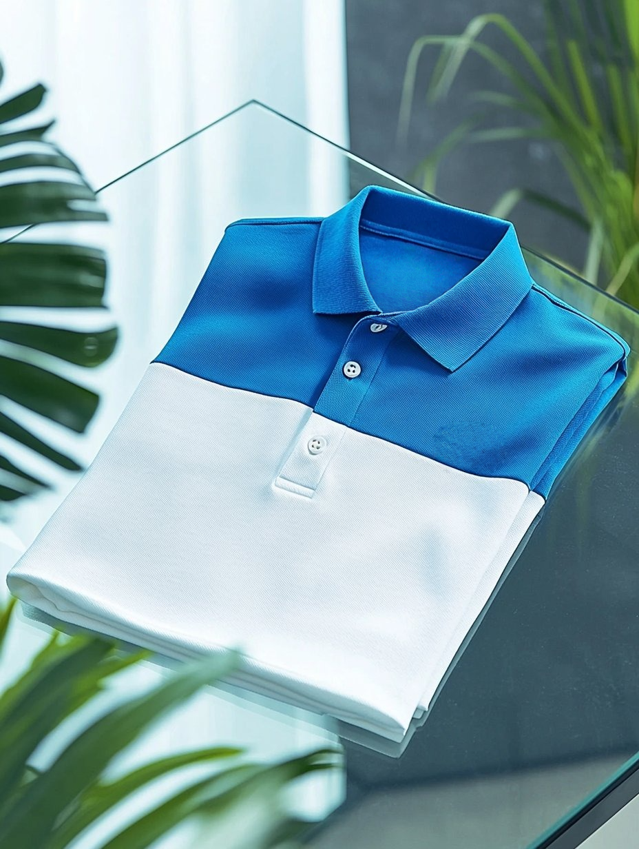 Men's Business Casual Embroidered    Button Short Sleeve Polo Shirt