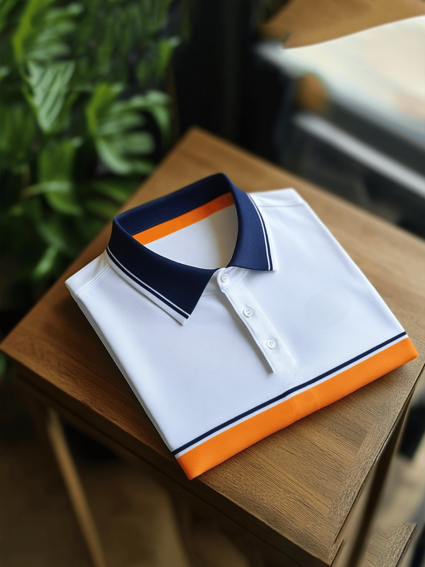 Men's Business Casual Fish Embroidered Button Short Sleeve Polo Shirt