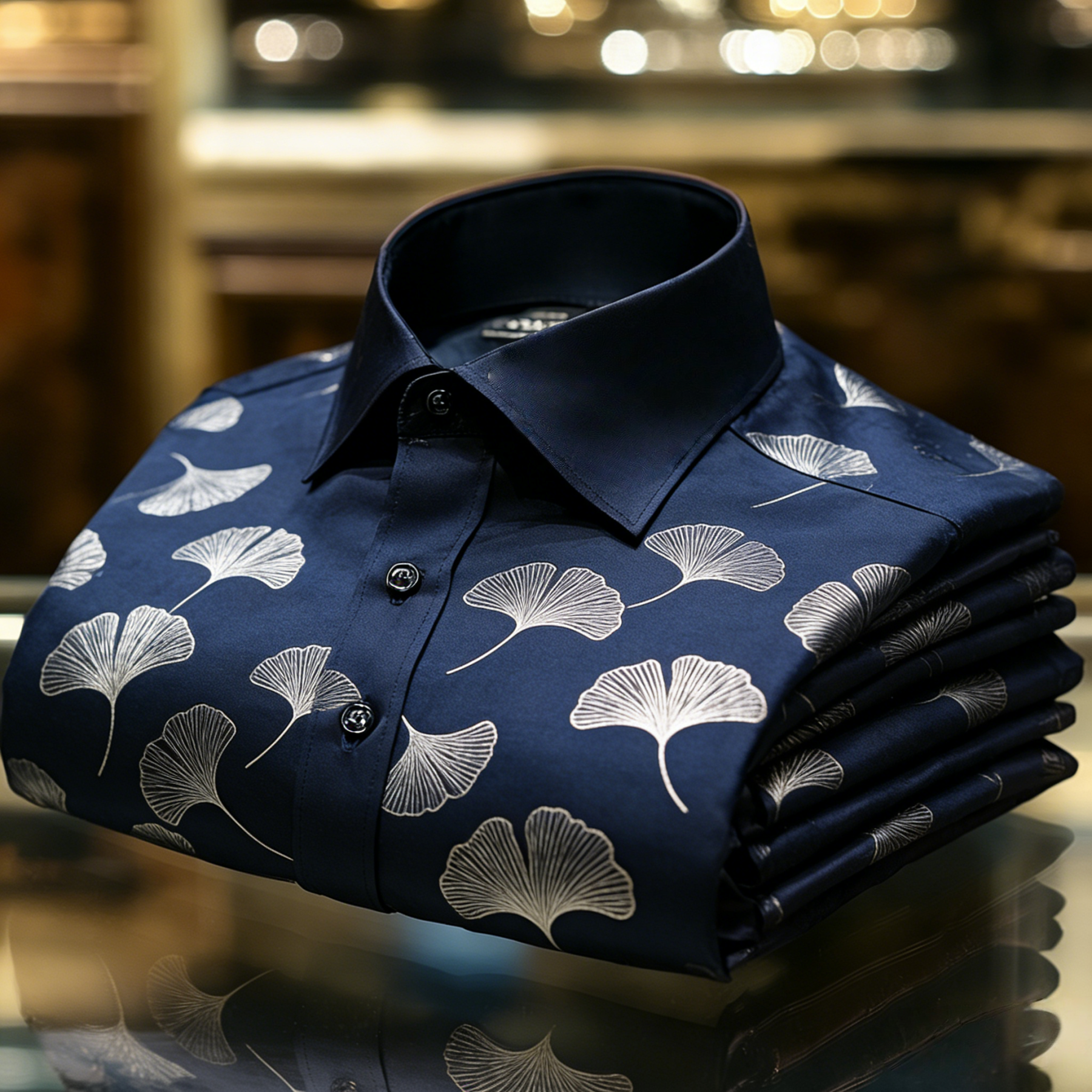 Luxurious and high-end Men's stand collar shirt floral patterns