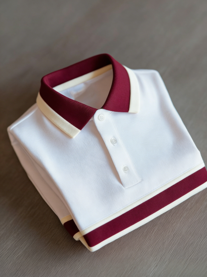 Men's Business Casual Button Short Sleeve Polo Shirt