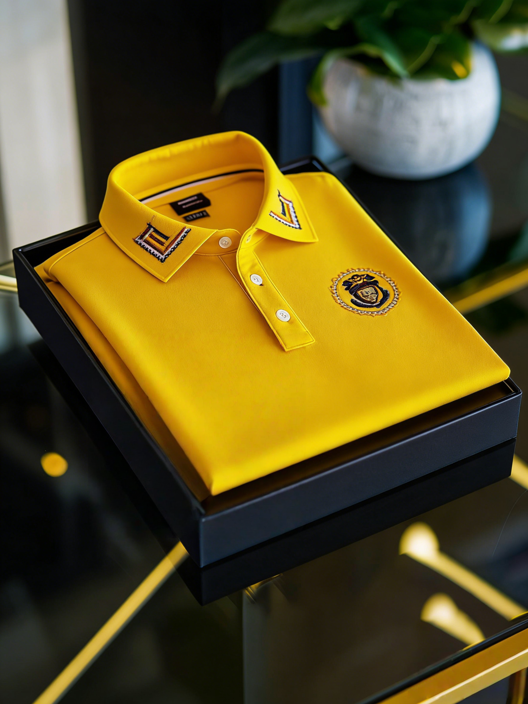 Men's Business Casual Button Short Sleeve Polo Shirt