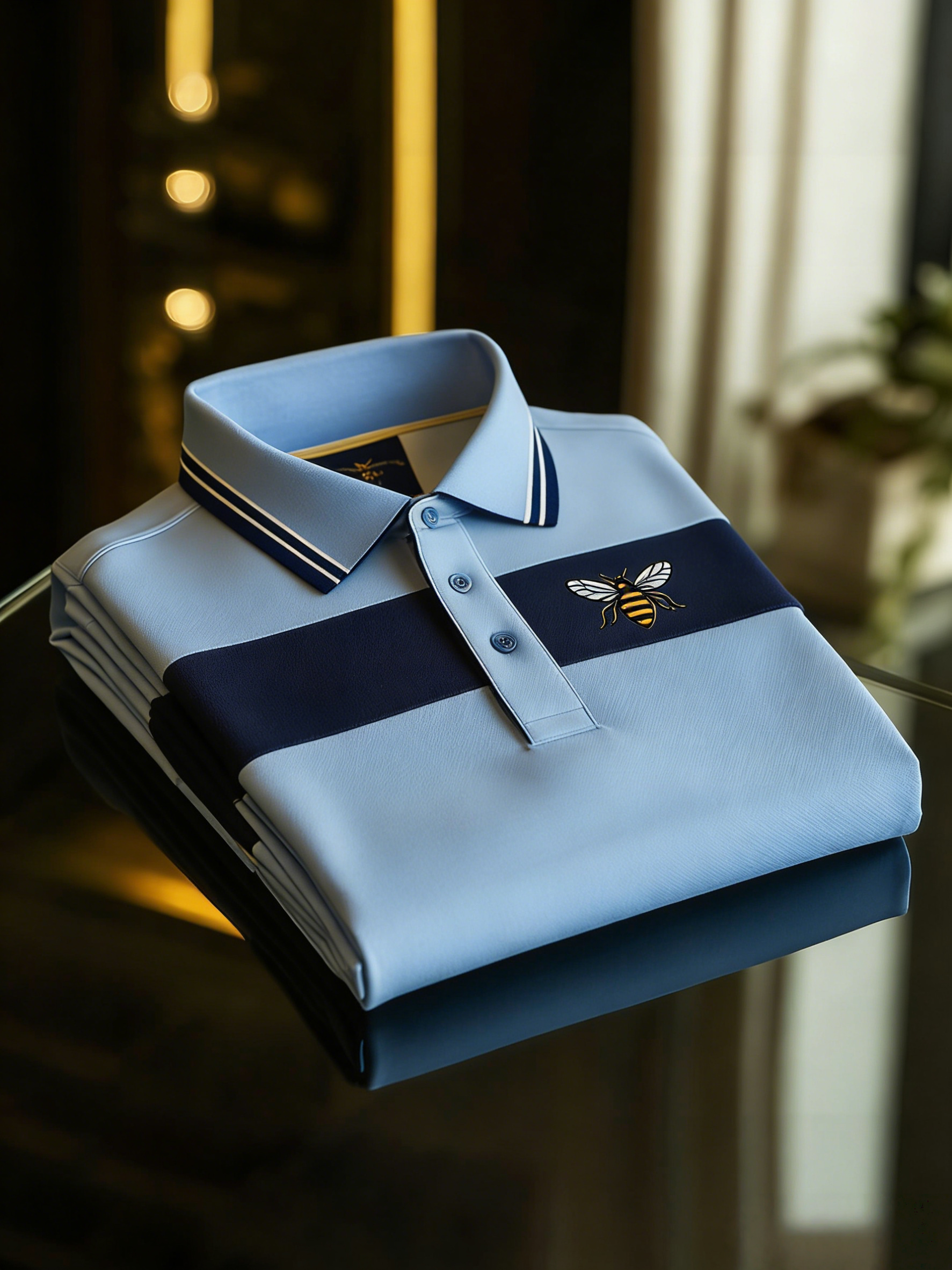 Men's Business Casual Button Short Sleeve Polo Shirt