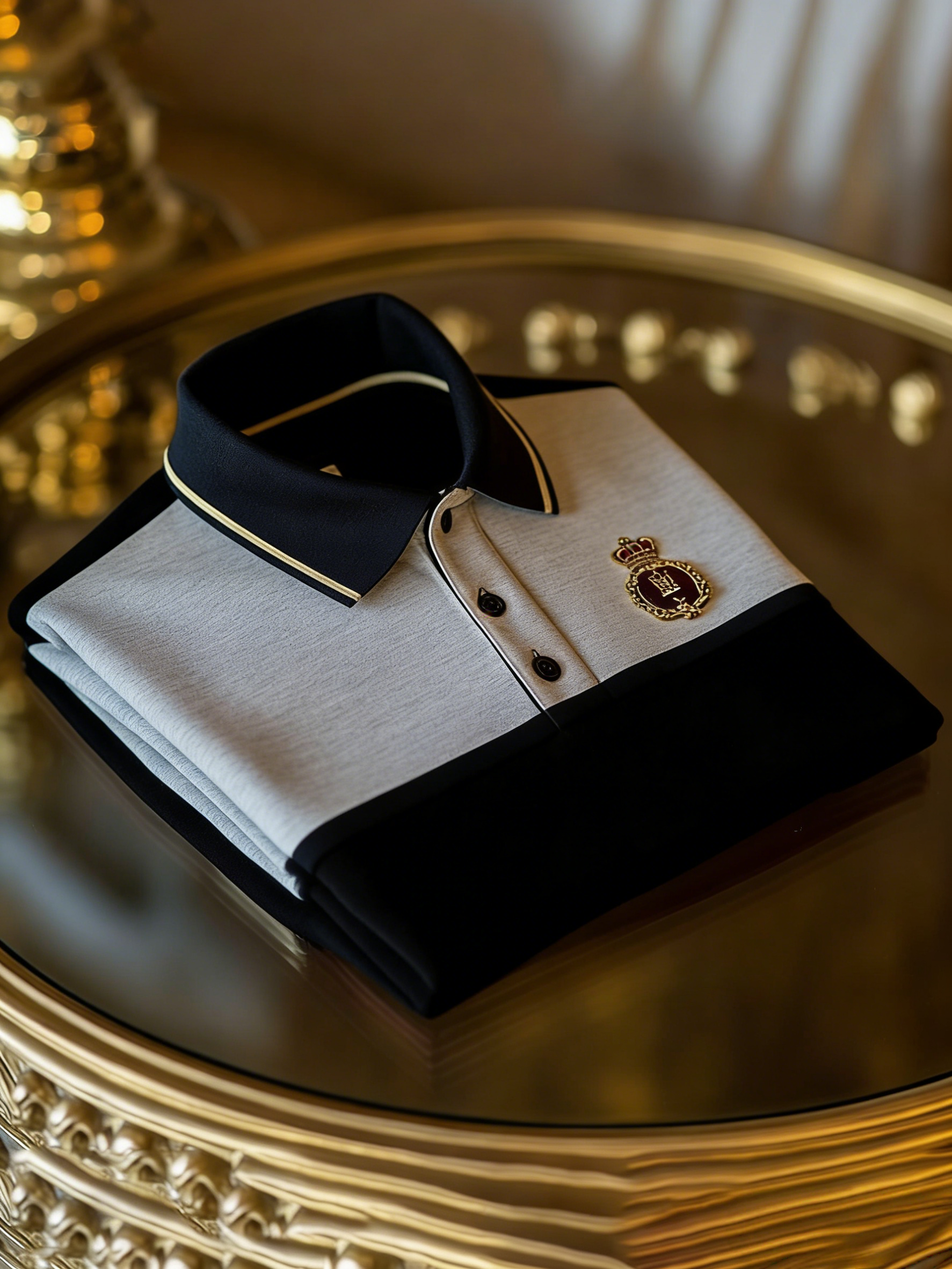 Men's Business Casual Button Short Sleeve Polo Shirt