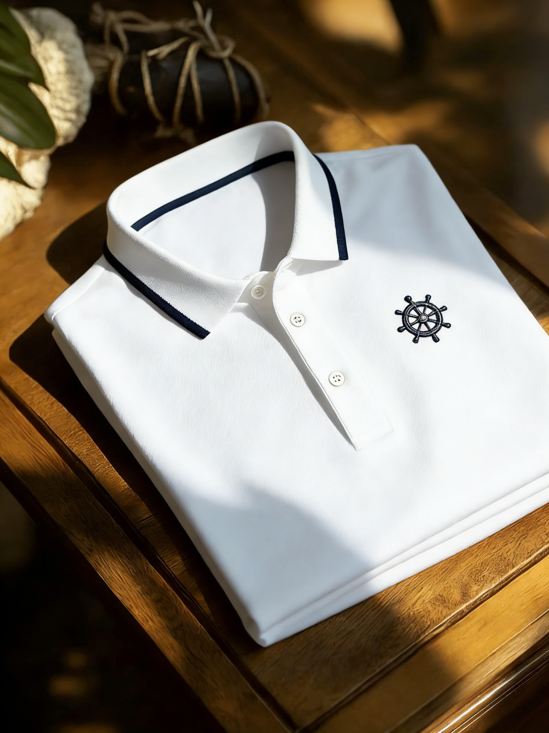 Men's Business Casual Button Short Sleeve Polo Shirt