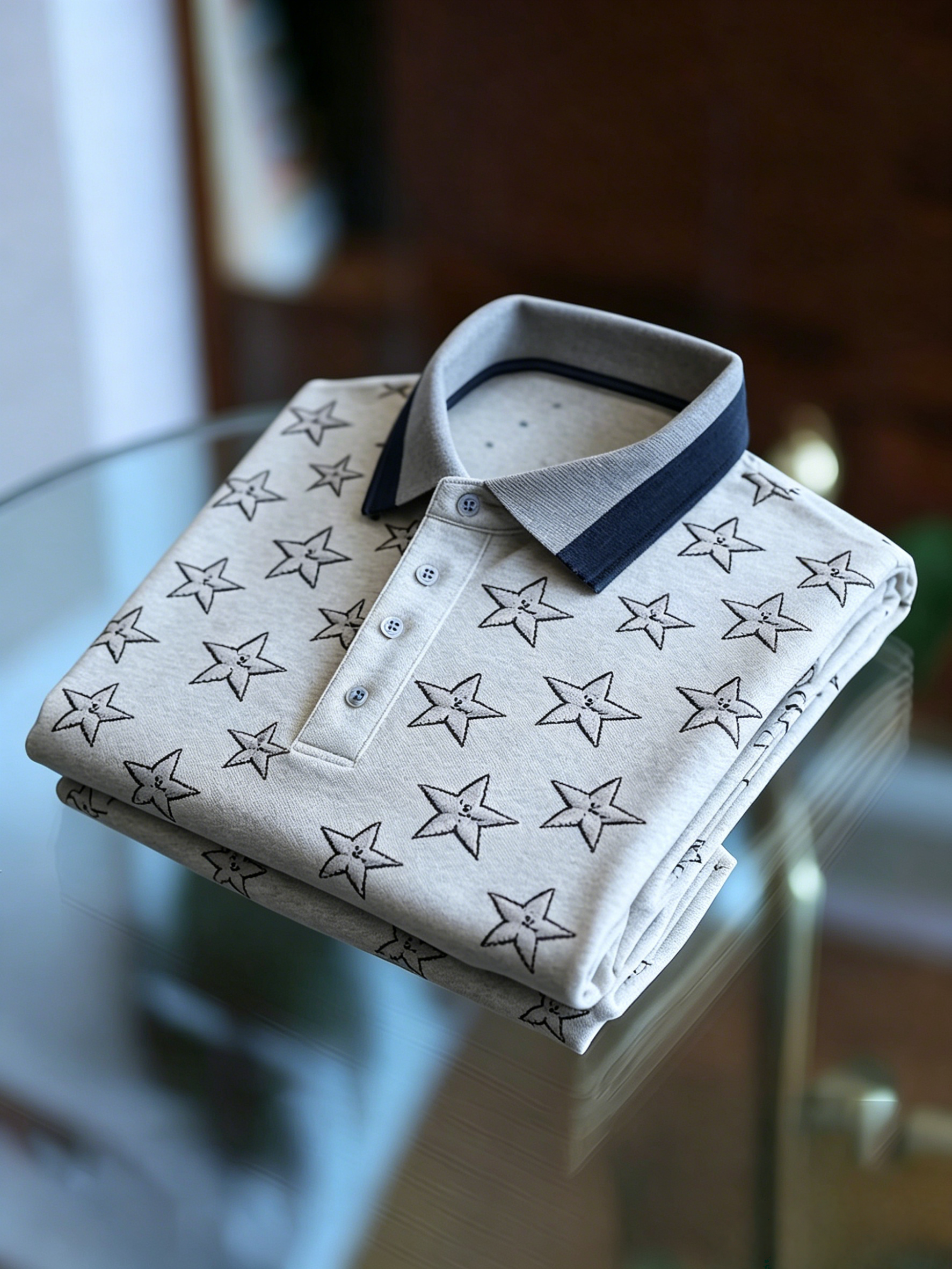 Men's Business Button-Down Short Sleeve Polo Shirt