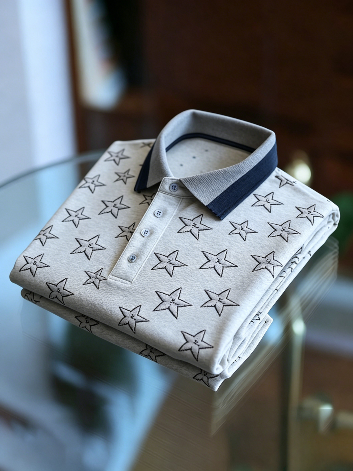 Men's Business Button-Down Short Sleeve Polo Shirt
