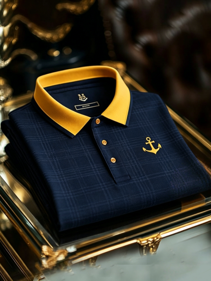 Men's Business Button-Down Short Sleeve Polo Shirt