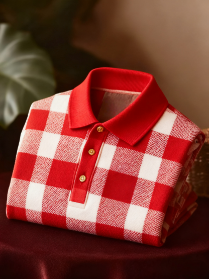 Men's Business Button-Down Short Sleeve Polo Shirt