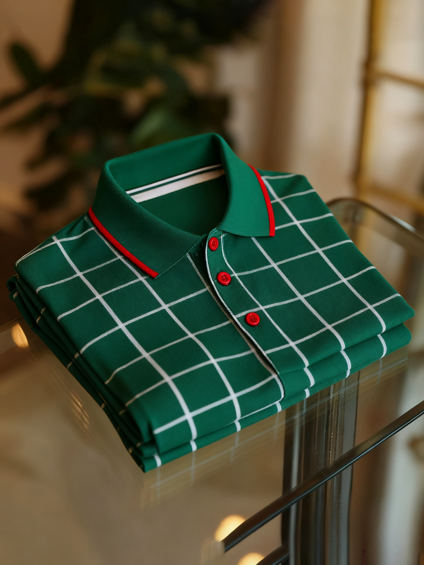 Men's Business Button-Down Short Sleeve Polo Shirt