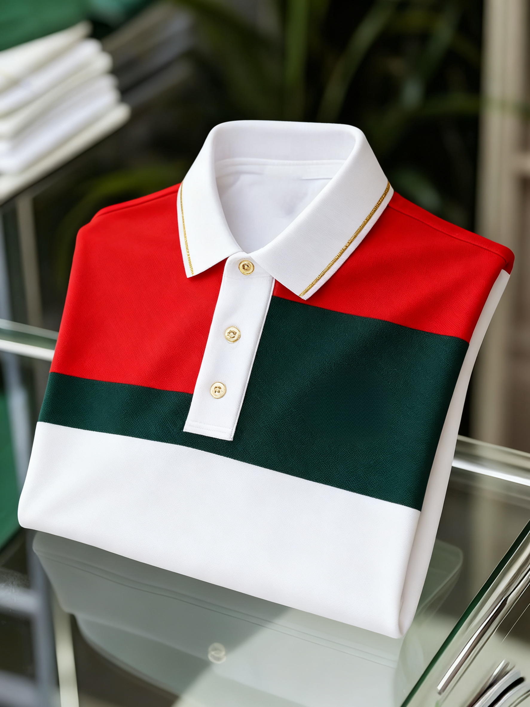 Men's Business Button-Down Short Sleeve Polo Shirt