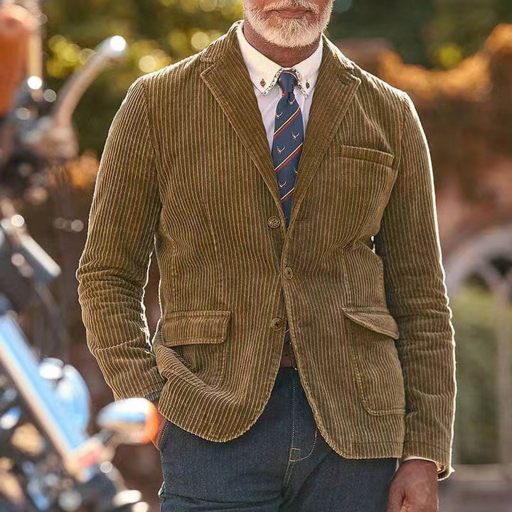 Men's Corduroy Retro Suit Jacket