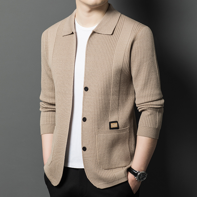 Knitted Cardigan Men's Sweater Jacket