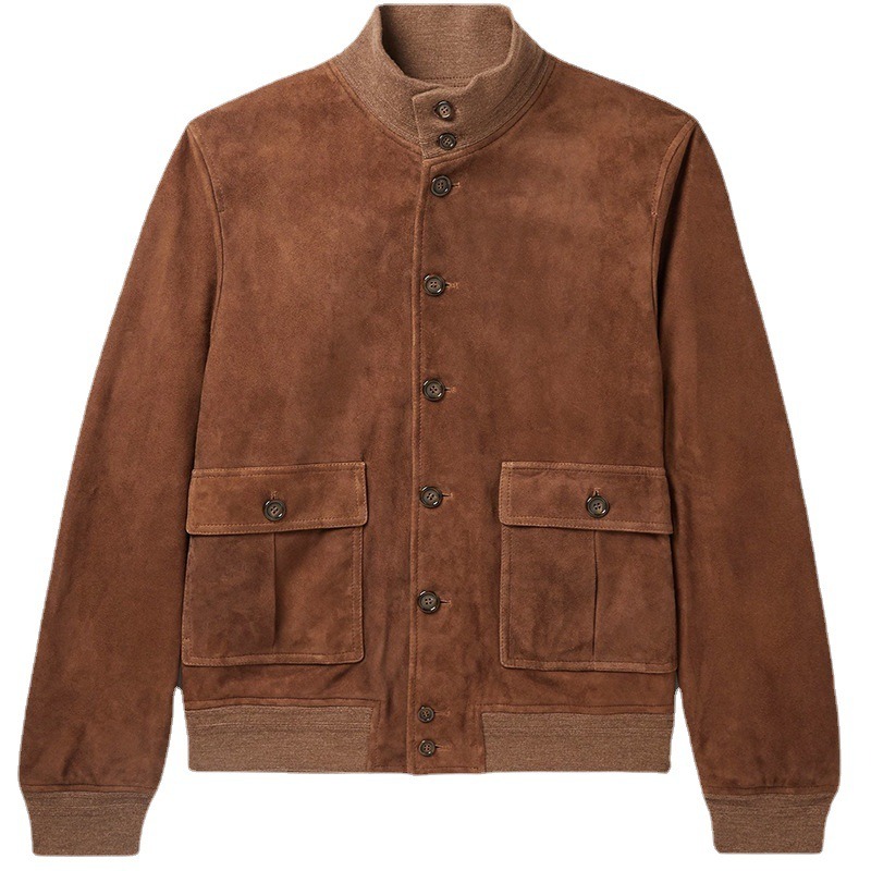 Men's slim-fit solid color fashion jacket
