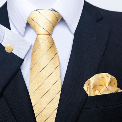 Paisley Men's Tie Square Scarf Cufflinks Gift Box Set