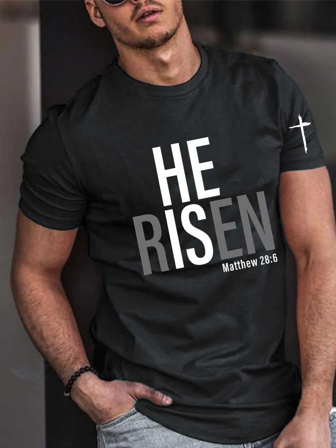 Knitted Men's Faith Print T-shirt