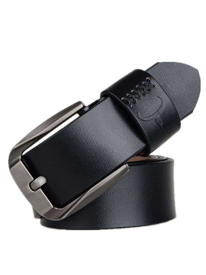 Business Casual Cowhide Fashion Men's Pin Buckle Belt