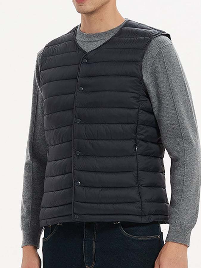 Men's Warm Light Slim Padded Vest Jacket
