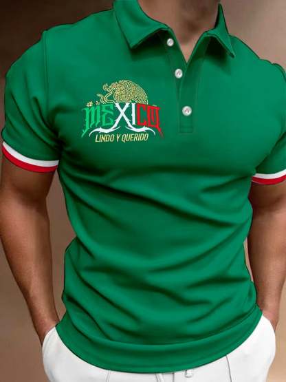 Men's Mexican Independence Day Printed Polo Shirt