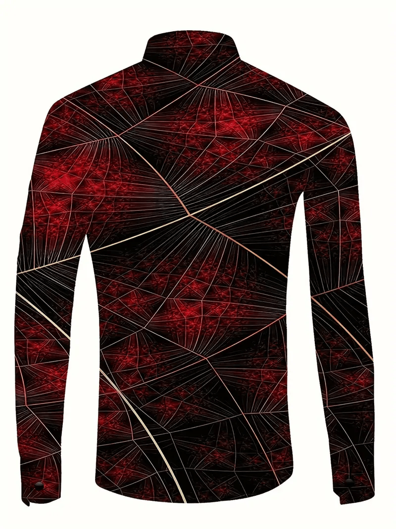 Men's Plaid Business Long Sleeve Shirt