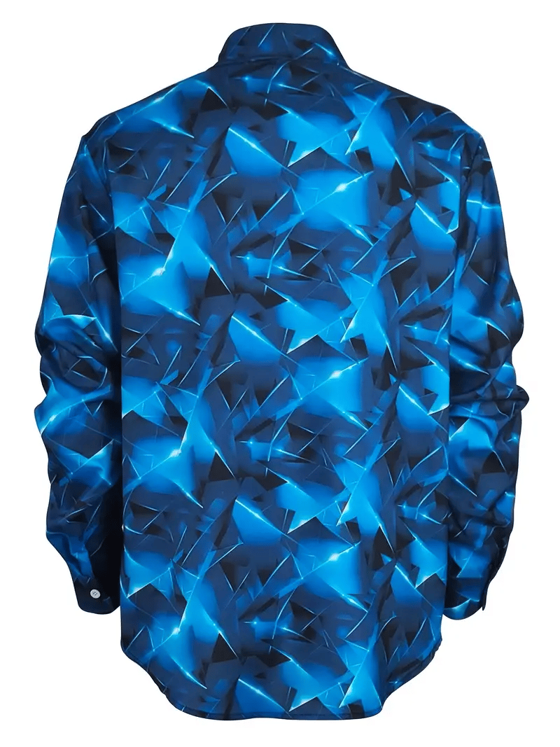 Men's Street Style Business Striped Printed Long Sleeve Shirt