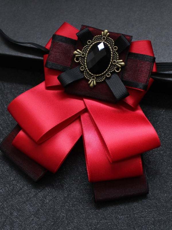 Men's Satin Double Layer Formal Suit Banquet Bow Tie