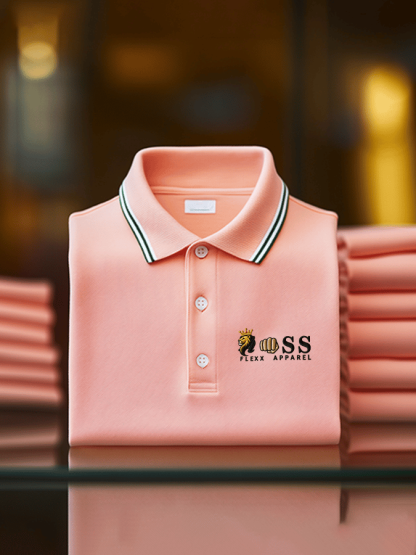 Men's Business Casual Printed Polo Shirt