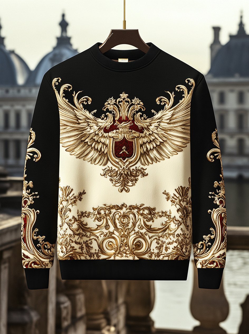 Men's Vintage Luxury Crew Neck Sweatshirt