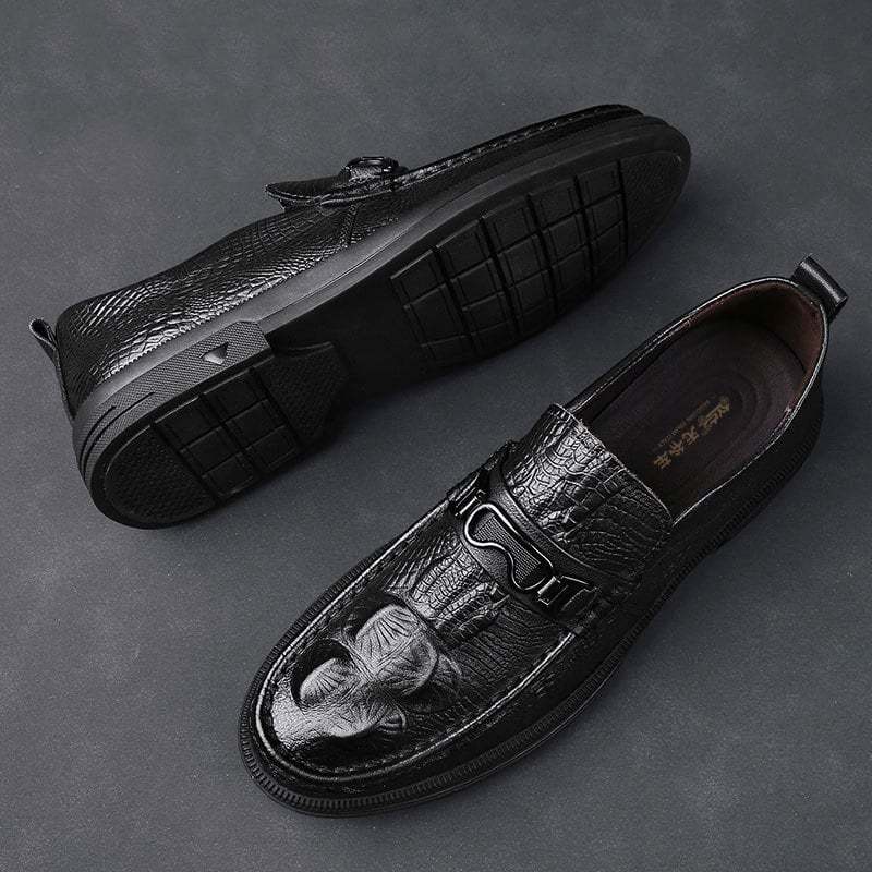 Men's Business Casual Lace-up Pointed Toe Faux Leather Shoes