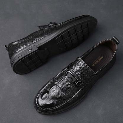 Men's Business Casual Lace-up Pointed Toe Faux Leather Shoes