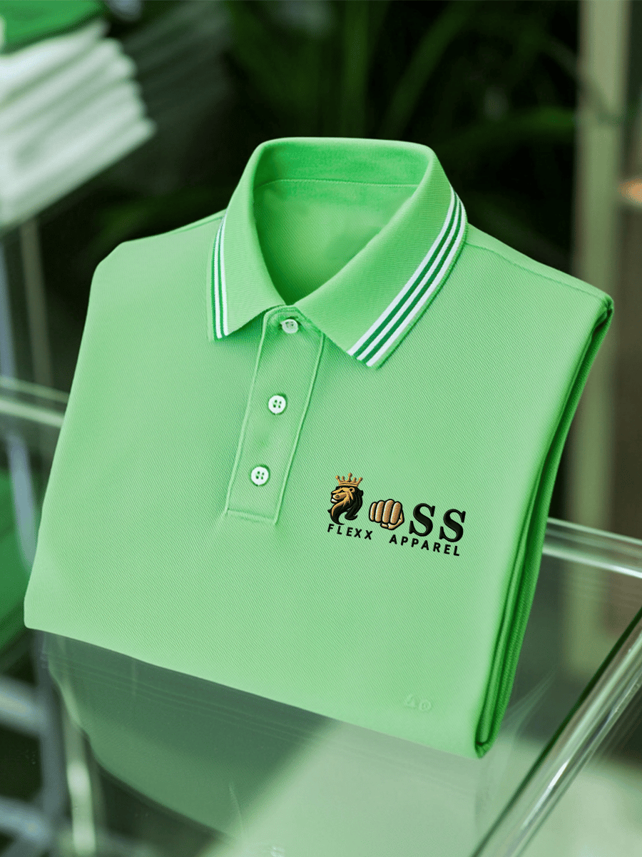 Men's Business Casual Printed Polo Shirt