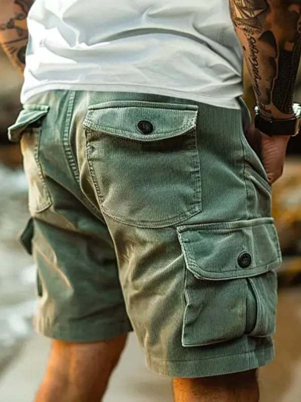 Men's Vintage Multi-Pocket Cargo Shorts
