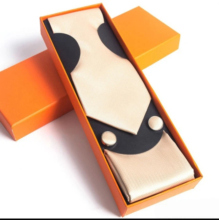 Paisley Men's Tie Square Scarf Cufflinks Gift Box Set