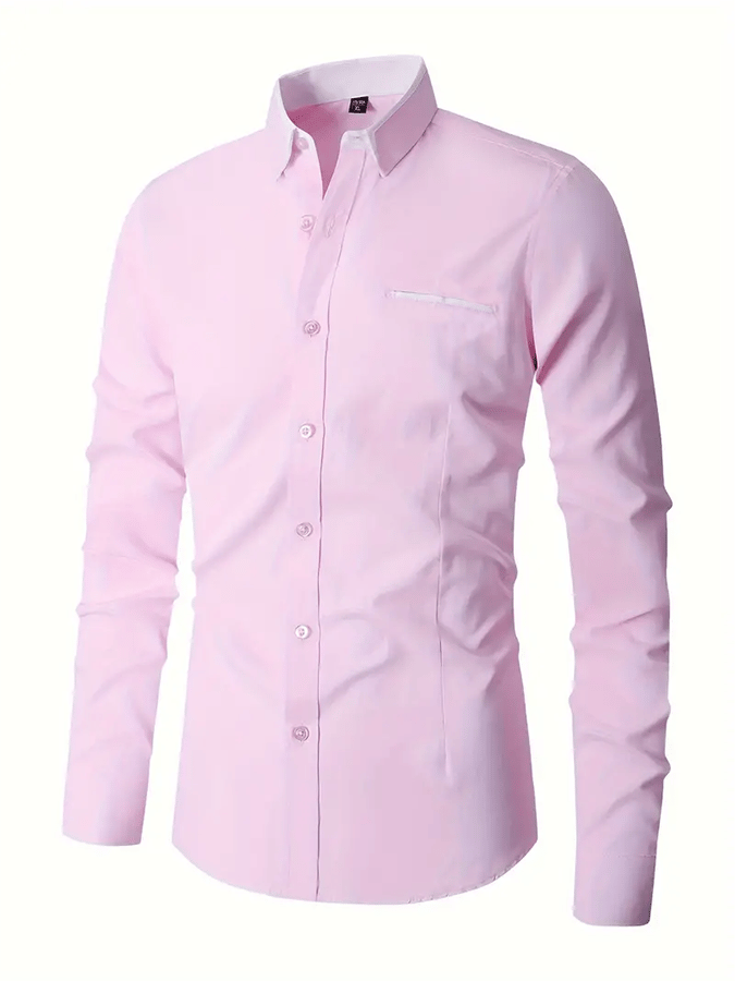 Men's Geometric Design Business Casual Shirt