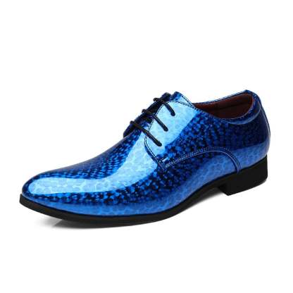 Men's snakeskin pattern leather shoes
