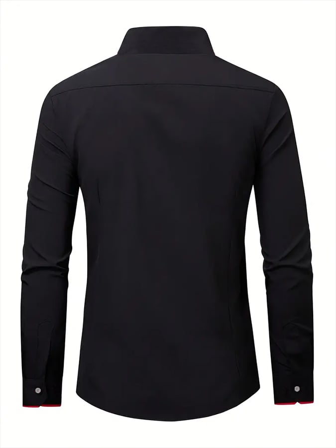 Men's Geometric Design Business Casual Shirt