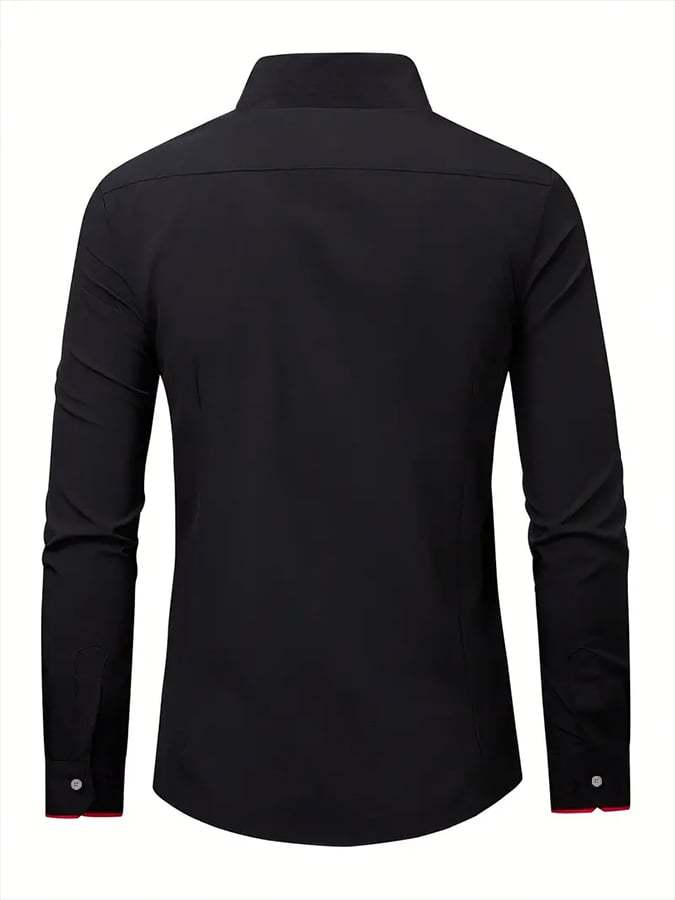 Men's Geometric Design Business Casual Shirt