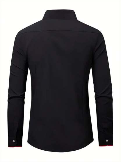 Men's Geometric Design Business Casual Shirt