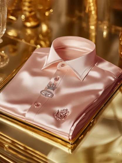 Men's Satin Business Luxury Long Sleeve Shirt