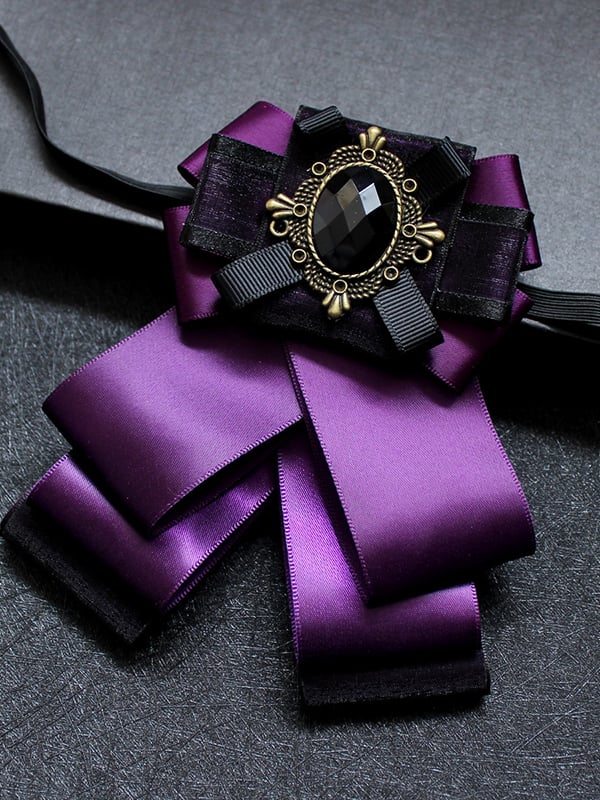 Men's Satin Double Layer Formal Suit Banquet Bow Tie