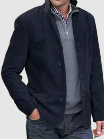 Men's Vintage Single Breasted Pocket Gentleman's Business Suit Jacket