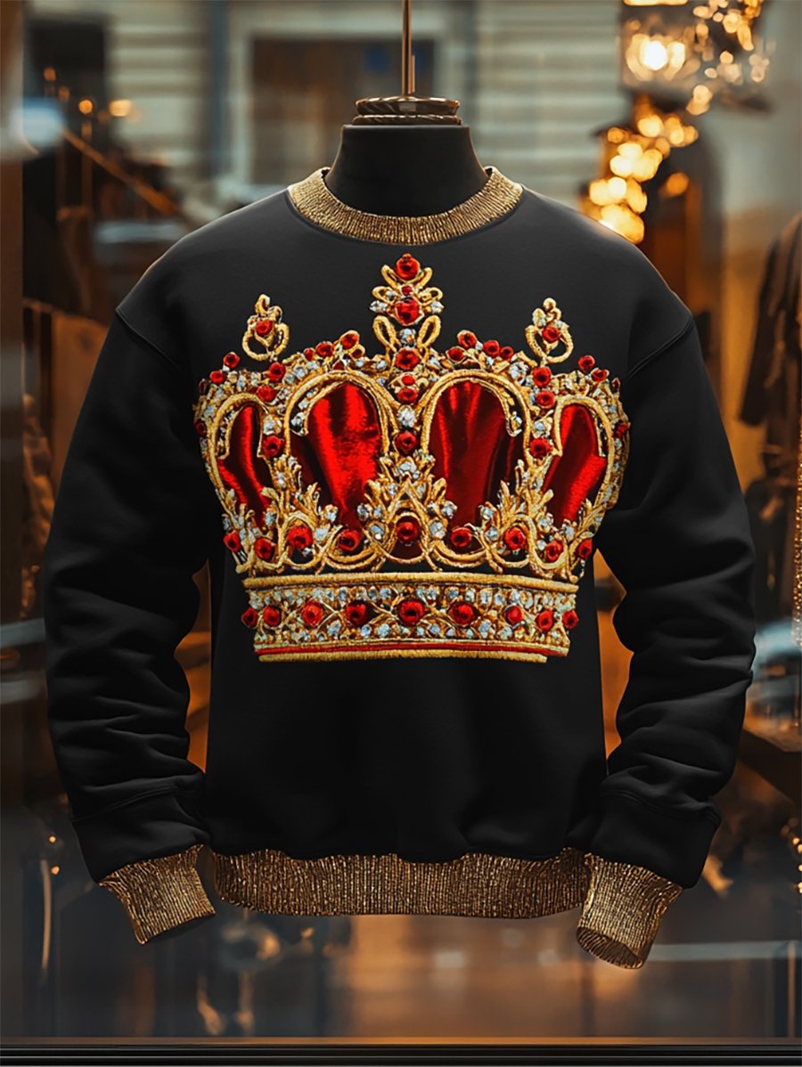 Men's Vintage Luxury Pullover Sweatshirt