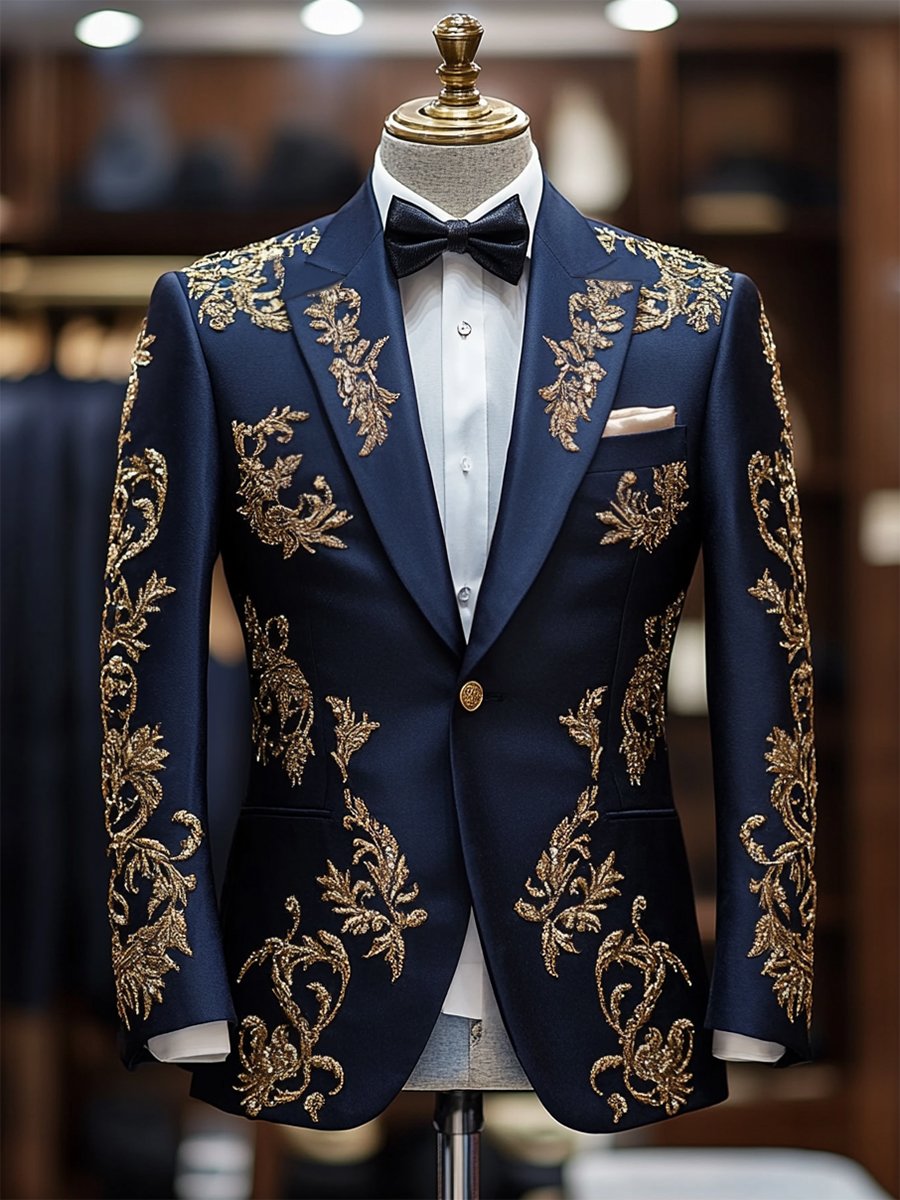 Men's Vintage Casual Paisley Blazer