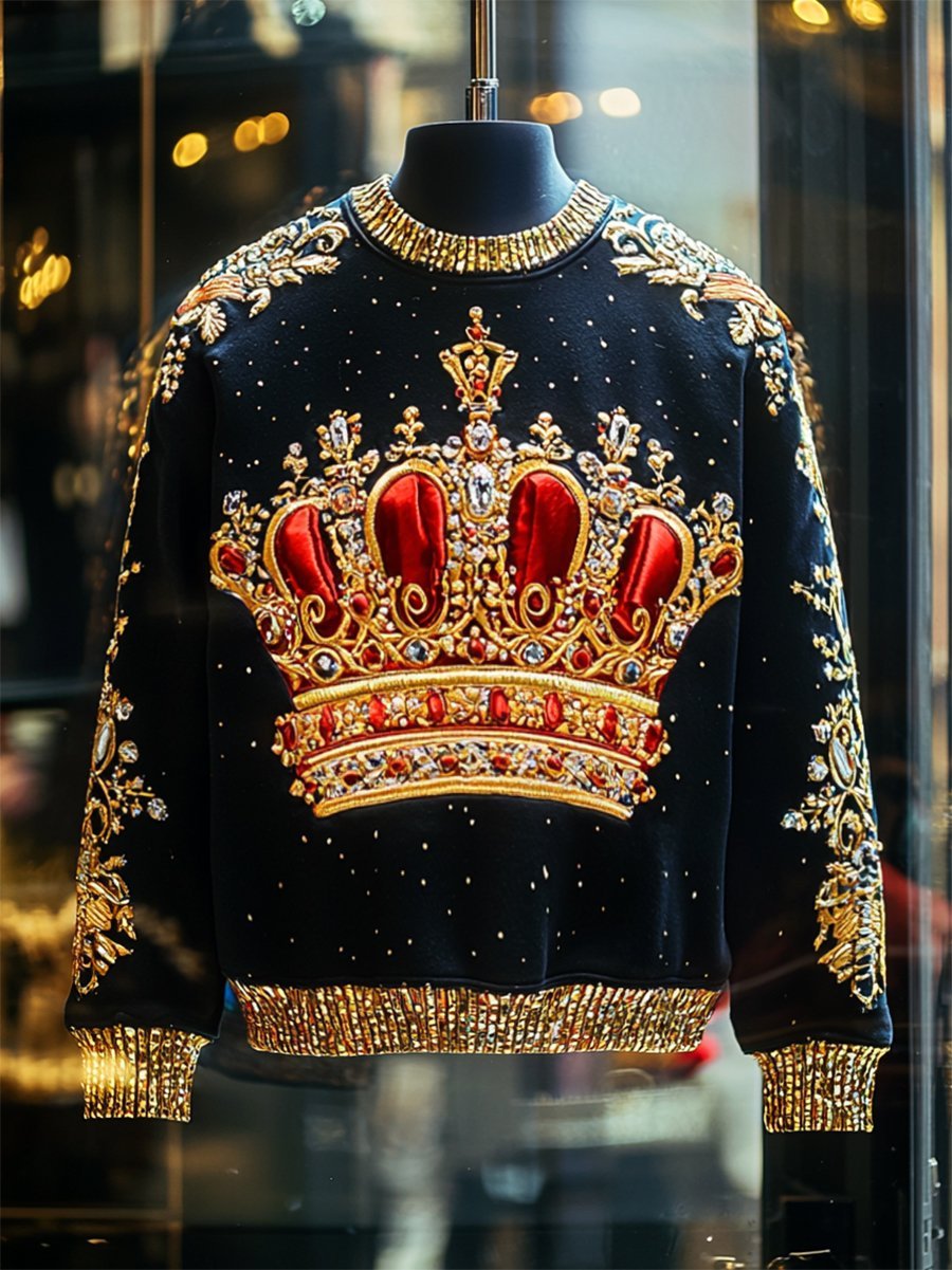 Men's Vintage Luxury Pullover Sweatshirt