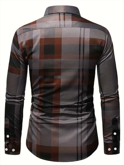 Men's Plaid Business Casual Shirt