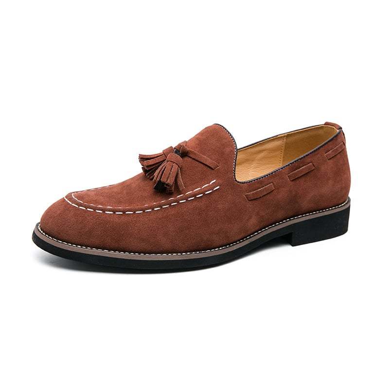 Retro Business Casual Suede Tassel Shoes
