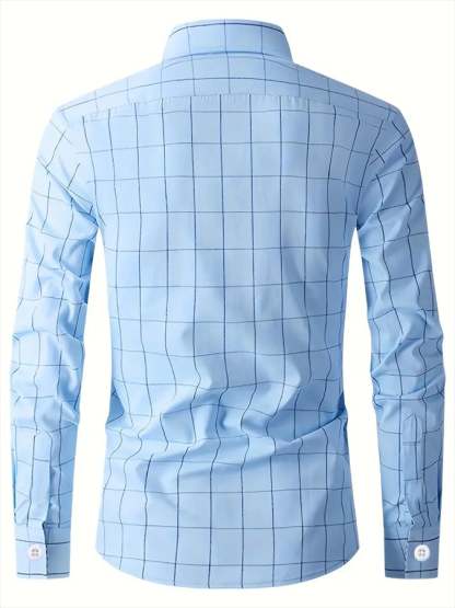 Men's Plaid Business Casual Shirt