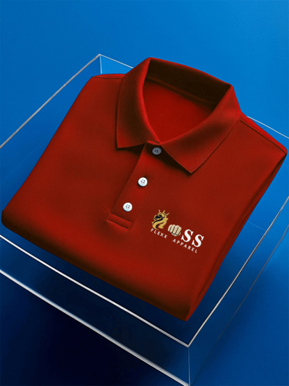 Men's Business Casual Printed Polo Shirt